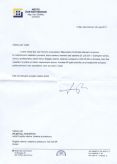 Ďakovný dopis od primátora mesta Žiar nad Hronom