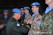 Slvnostn odovzdvanie medail v misii UNFICYP